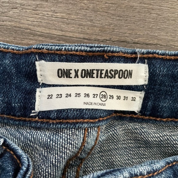 One Teaspoon High Waisted Freebird II Distressed Jeans - Picture 3 of 6